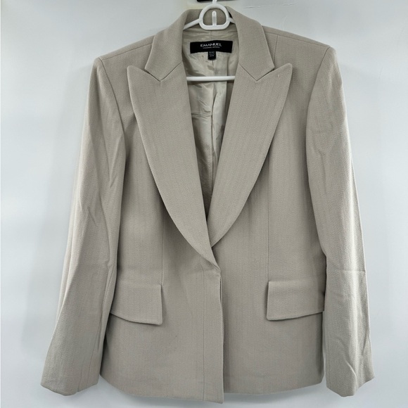Emanuel Ungaro beige suit separate blazer jacket size 8 euro 42 - Picture 13 of 14